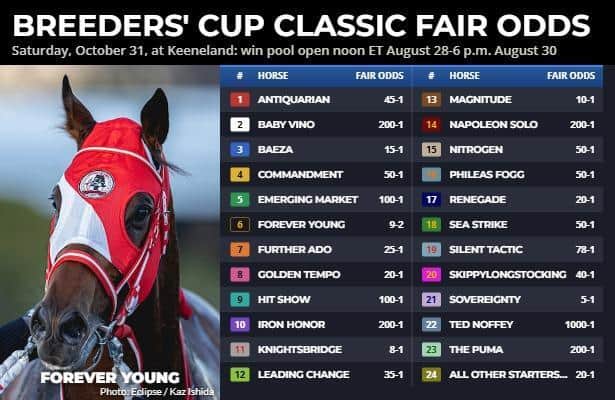 Breeders' Cup Classic fair odds: Older horses have clear edge