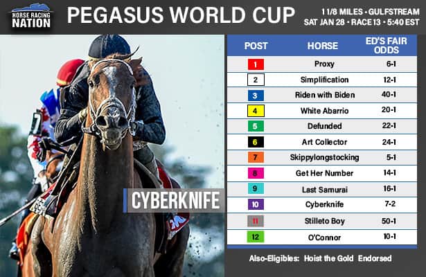Pegasus World Cup 2023: DeRosa's fair-odds analysis