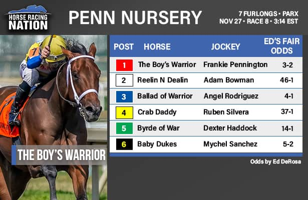 Pa. Nursery fair odds: Unbeaten colt is key to mandatory Pick 5