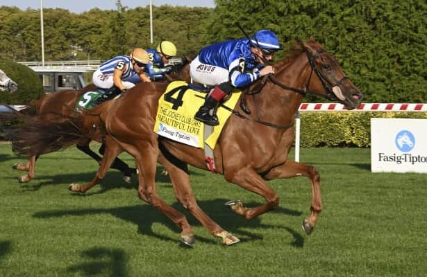 Belmont at Big A: Beautiful Love looks pretty in Jockey Club Oaks