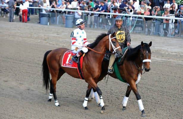 Kentucky Derby winner Big Brown arrives at Old Friends