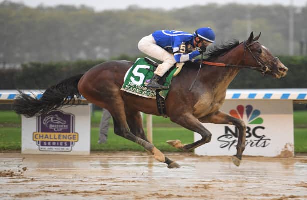 Blazing Sevens wins Champagne, likely Breeders' Cup bound