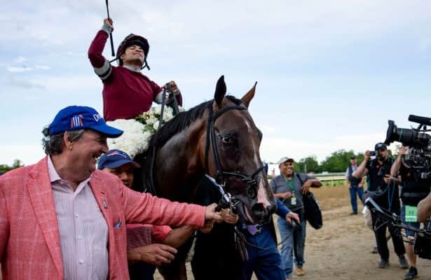 Dornoch holds off Mindframe for 17-1 upset in Belmont Stakes