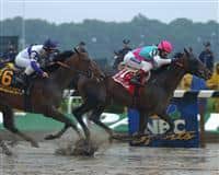 Empire Maker captures the 2003 Belmont Stakes over Ten Most Wanted and Funny Cide