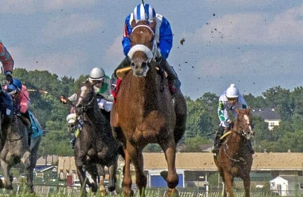 Shadwell's Karama cuts back to turf sprint, scores in Stormy Blues