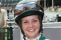 Jockey Katie Clawson wins first race at CD (6-17-16)