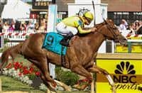 MAY 15, 2015: Keen Pauline, ridden by Javier Castellano, wins the Black-Eyed Susan Stakes at Pimlico Race Course in Baltimore, Maryland. Sue Kawczynski/ESW/Cal Sport Media