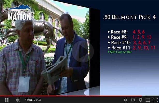 Belmont All-Stakes Pick 4 (Video)
