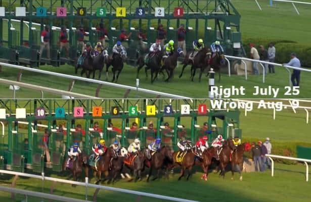 Oops: NYRA mistakenly cuts a furlong off Saratoga finale
