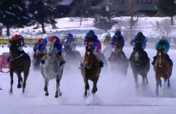 White Turf Races warm frozen pond in Switzerland