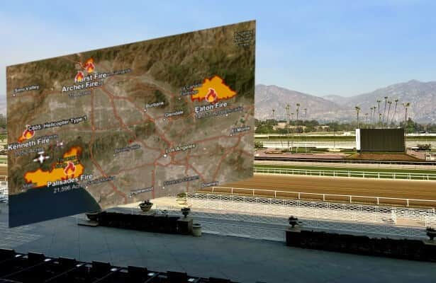 Santa Anita cancels weekend races as nearby fires burn