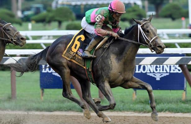 Sippican Harbor scores 16 1 upset in Spinaway Stakes Horse