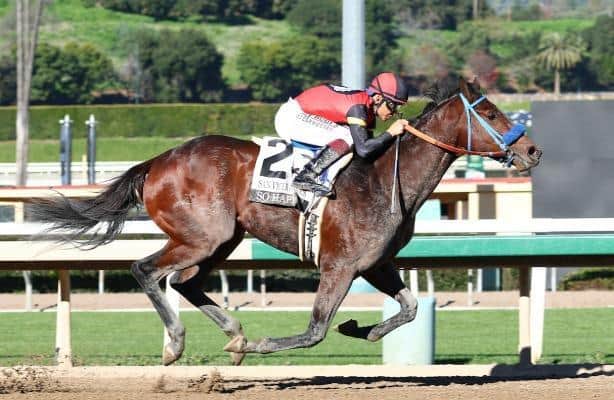 Santa Anita: So Happy rallies to take Saturday's San Vicente
