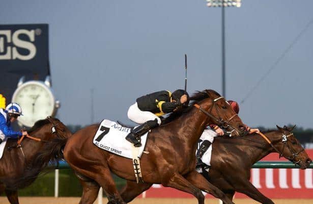 The Right Man hangs on by a nose over Long On Value in Al Quoz Sprint 