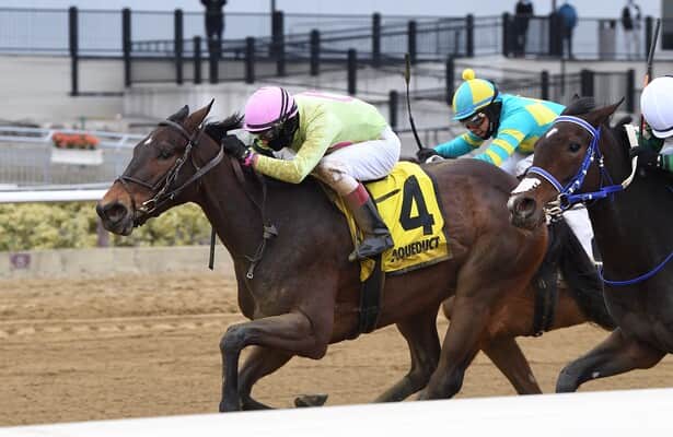 Aqueduct: Battle Bling goes from last to 1st, wins Ladies Stakes