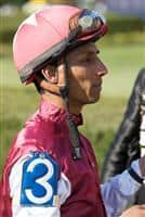 Rajiv Maragh in the paddock at Oaklawn before riding Seventh Street to victory in the 2009 Apple Blossom