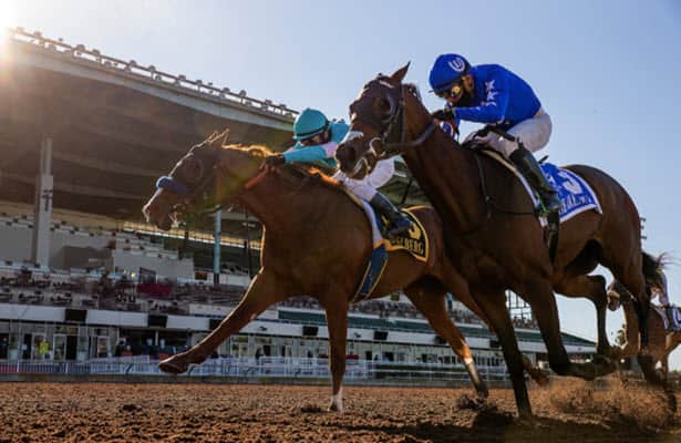Spielberg gets up late to give Baffert another Futurity win